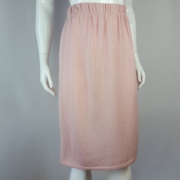 Vintage 80's San Remo Pink Knit Pencil Skirt - Picture 3 of 9